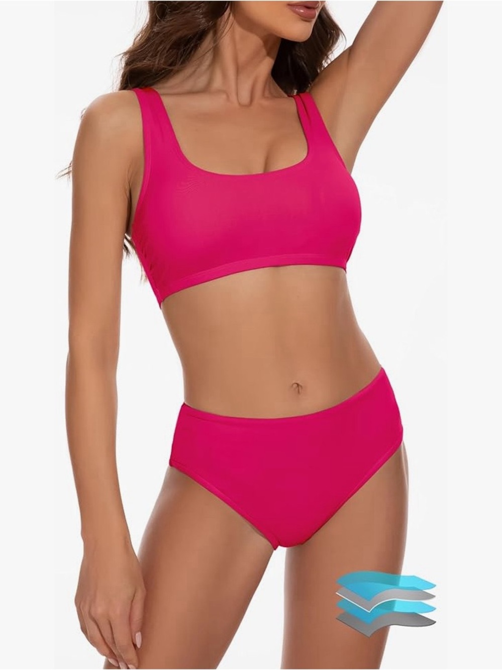 Classic Scoop Neck Menstural Bikini for Teens